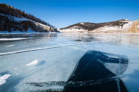 Lake Baikal in winter stock photo. Image of panoramic - 273399150