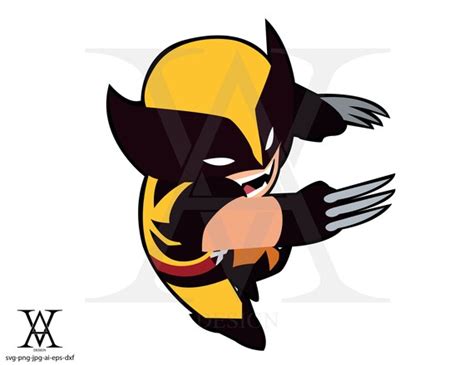 Wolverine X Men Clipart Vector. INSTANT DOWNLOAD - Etsy