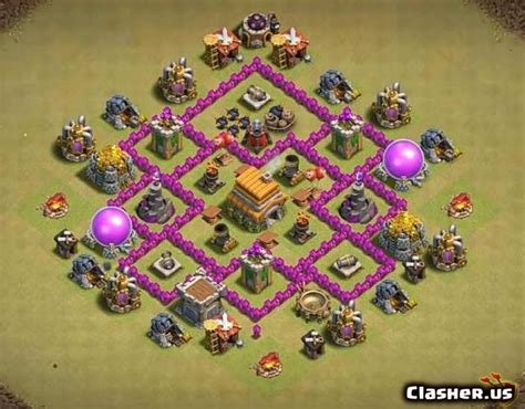 [Town Hall 6] TH6 War/Trophy base #90 [With Link] [5-2021] - War Base - Clash of Clans | Clasher.us