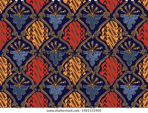 Indonesian Batik Motifs Very Distinctive Patterns Stock Vector (Royalty ...