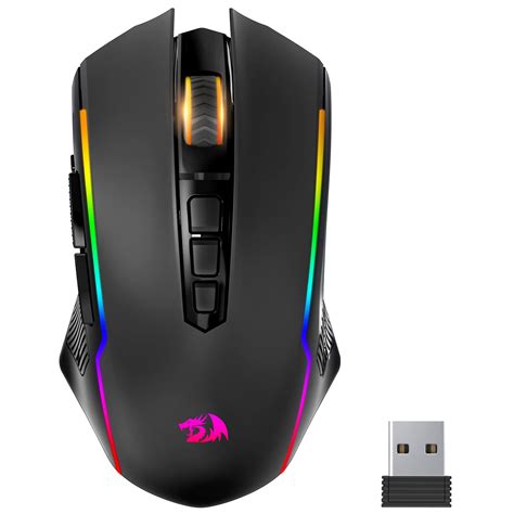 Redragon Gaming Mouse, Wireless Mouse Gaming with RGB Backlit,8000 DPI,PC Gaming Mice with Fire ...