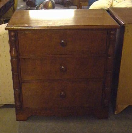 Night Stand: Dark Cherry Wood-Three ... • Psw