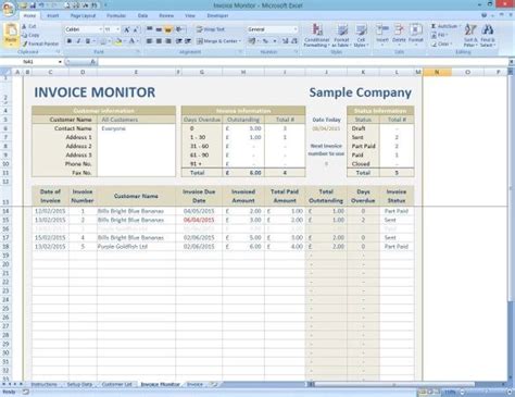 Invoice Log Templates 12 Free Printable Word Excel And Pdf Log | Images ...