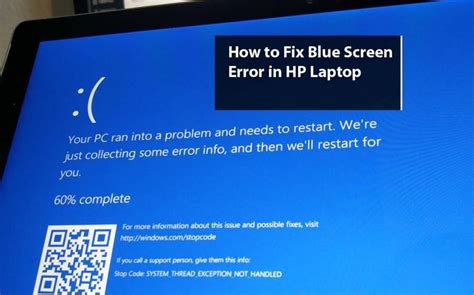 How to Fix Blue Screen Error of HP Laptop? | Hp laptop, Blue screen, Computer support