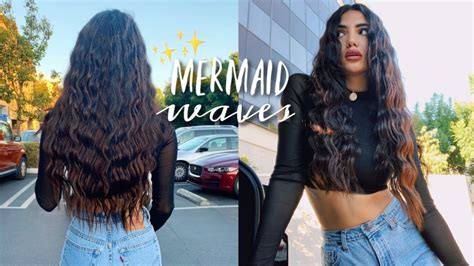 10 MINUTE MERMAID WAVES HAIR TUTORIAL - YouTube in 2020 | Mermaid waves ...