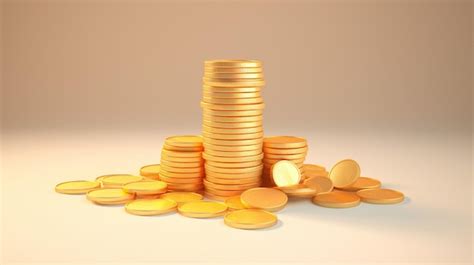 Premium AI Image | a tiny adorable 3D pile of gold The essence of a precious treasure trove in ...