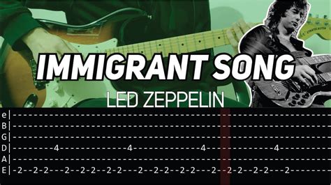 Led Zeppelin - Immigrant Song (Guitar lesson with TAB) - YouTube