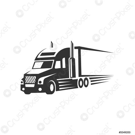 LKW-Logistik-Vektor-Silhouette-Logo-Vorlage perfekt für Lieferung - Stock-Vektorgrafi 3349203 ...