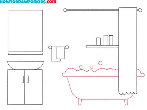 How to Draw a Bathroom - Easy Drawing Tutorial For Kids