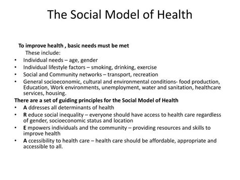 PPT - The Social Model of Health PowerPoint Presentation, free download - ID:2213825