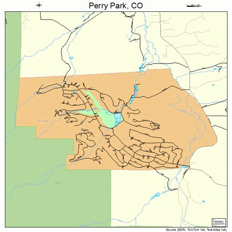 Perry Park Colorado Street Map 0858592