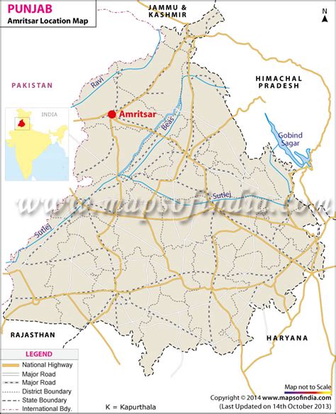 Amritsar Location Map, Where is Amritsar