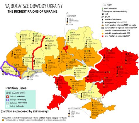 Partition of Ukraine as proposed by Zhirinovsky [1024 x 908] : MapPorn