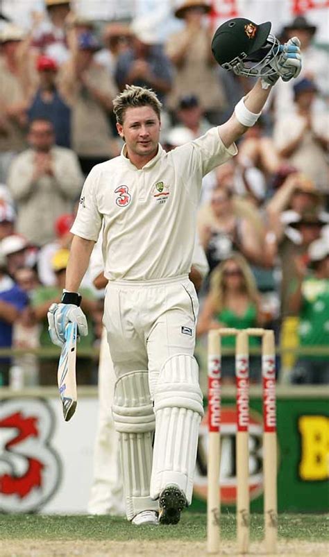 Michael Clarke acknowledges his century | ESPNcricinfo.com