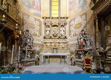 Church Interior. Cathedral of Santa Agatha - Duomo in Catania Editorial Stock Image - Image of ...