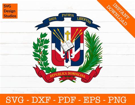 Dominican Svg, Dominican Flag Svg, Dominican Republic Svg, Dominican Crest Svg, Cut File PNG DXF ...