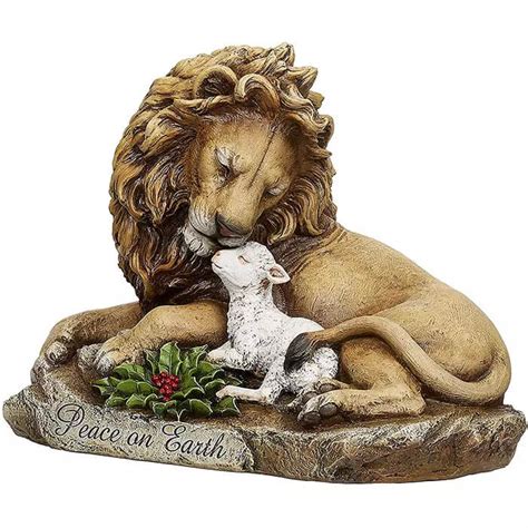 Hot Sale Fiberglass Lion And Lamb Statue - SevenTreeSculpture