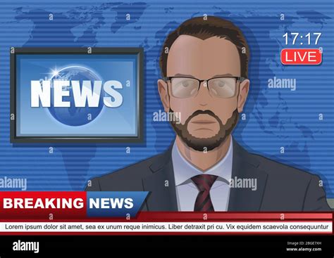 News presenter television Stock Vector Images - Alamy
