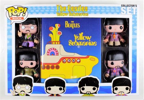 The Beatles Yellow Submarine Funko Pop Collectors Set 4 Set with Book ...