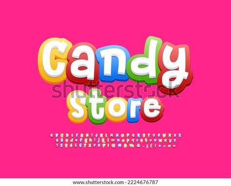 Vector Colorful Sign Candy Store Artistic Stock Vector (Royalty Free ...