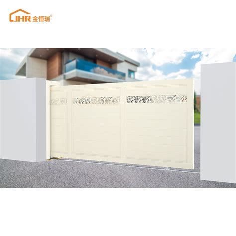 JHR Morden Outdoor White Fence White House Garden Gates Aluminum Simple ...