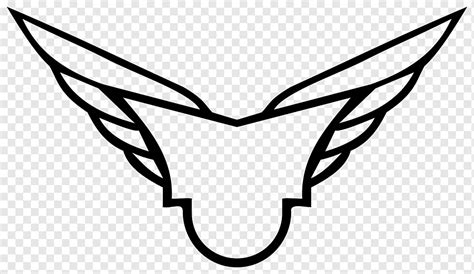 Black wings logo, Wing, Badge, white, symmetry, monochrome png | PNGWing