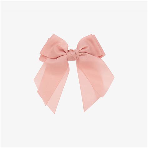 Abel & Lula - Girls Pink Bow Hair Clip (12cm) | Childrensalon