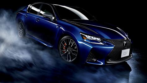 Lexus GS F blue car, smoke, black background wallpaper | cars | Wallpaper Better