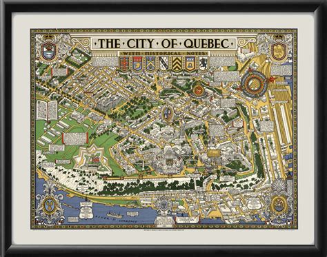 Quebec City Canada 1832 | Vintage City Maps - Restored City Views