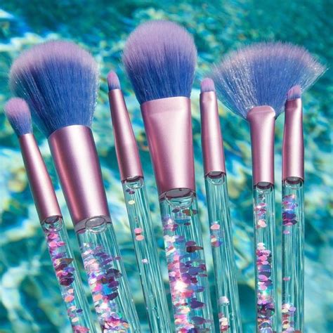 Liquid Glitter Makeup Brush Set/pouch - Mercari: BUY & SELL THINGS YOU LOVE | Pink makeup brush ...