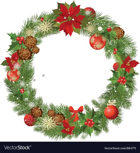 Christmas garland frame Royalty Free Vector Image