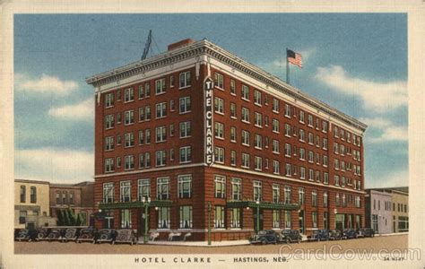 Hotel Clarke Hastings, NE Postcard