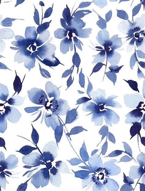 Spring Floral Art Print - 11X14 | Watercolor flowers pattern, Floral prints art, Blue watercolor ...