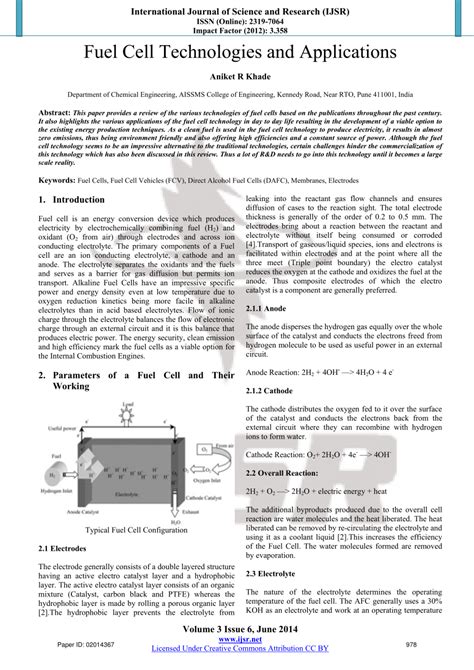 (PDF) Fuel Cell Technologies and Applications