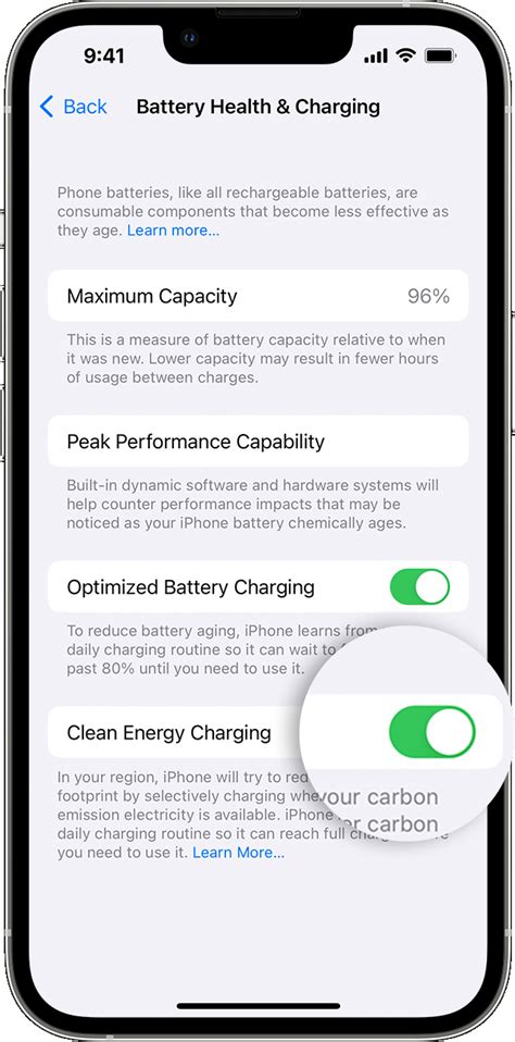 Use Clean Energy Charging on your iPhone - Apple Support