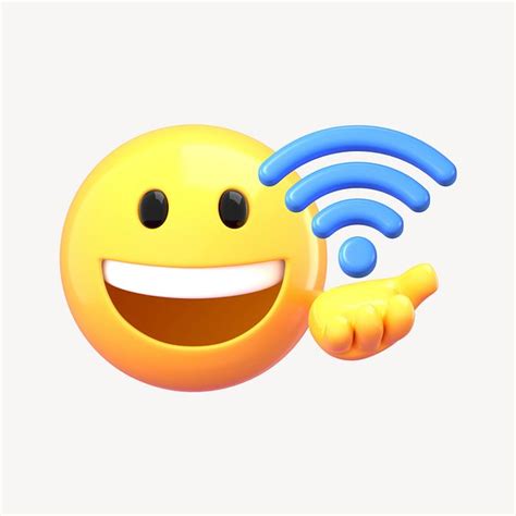 Wifi emoji, 3D emoticon illustration | Premium Photo - rawpixel