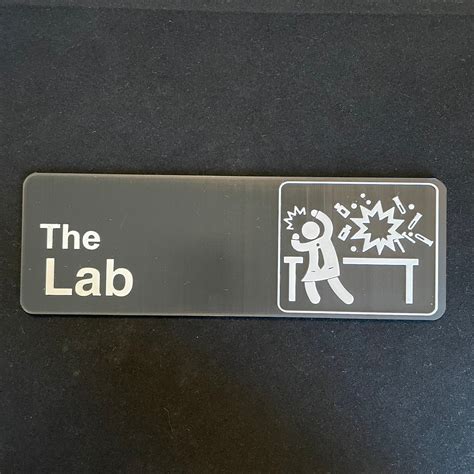 The Lab Sign Laboratory 3D Printed Sign Lab Door Sign - Etsy