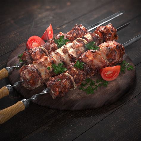 3D grilled meat skewers - TurboSquid 1169756