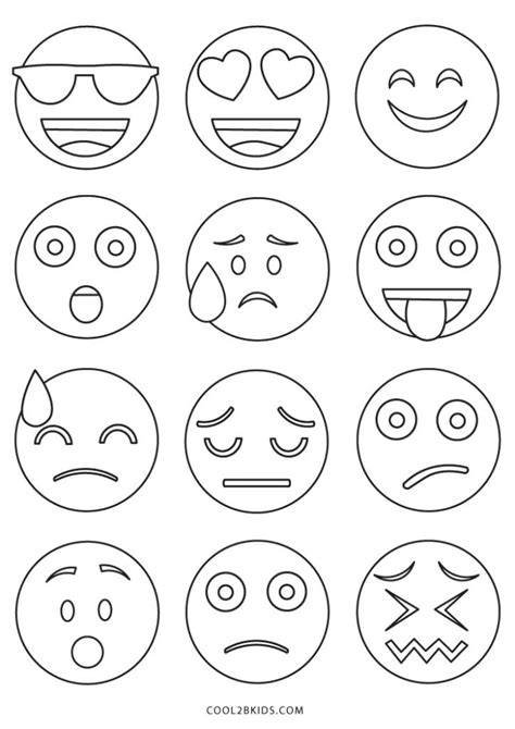 Free Printable Emoji Coloring Pages For Kids | Emoji coloring pages, Emoji craft, Emoji patterns