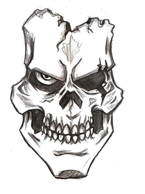 Cool Pencil Skull Drawing - bmp-lolz