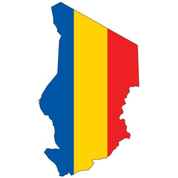 Country Outline With The Flag Of Chad Digital, Template, Texture, Contour PNG Transparent Image ...