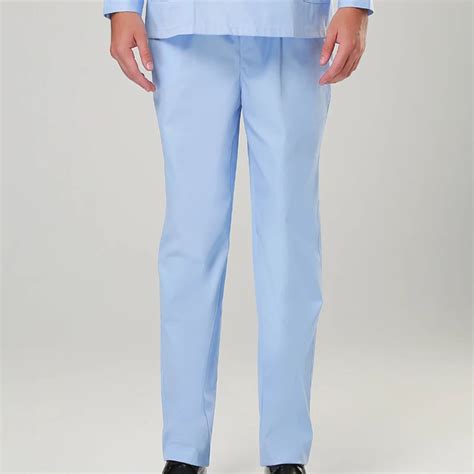 Brands LEHNOMens' Doctors Pants Cotton White Elastic Waist Work Bottoms Thick Male Scrub ...