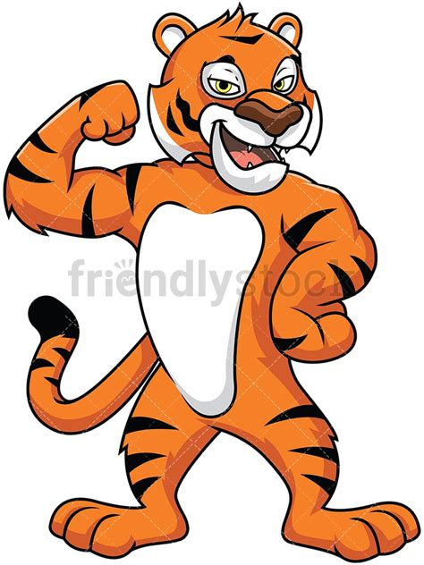 Cartoon Tiger Mascot Clipart