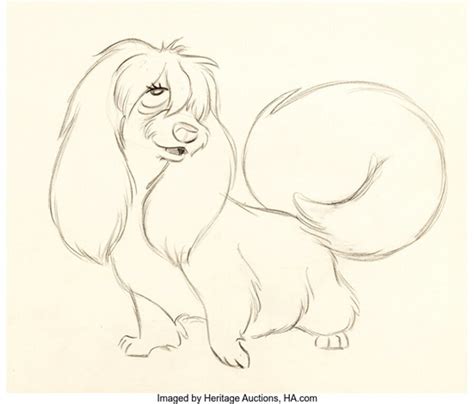 Lady and the Tramp Peg Animation Drawing Walt Disney, 1955 by Walt ...