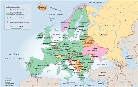 Géographie 3Ème « L'Union Européenne, Une Union D'Etats dedans Carte ...