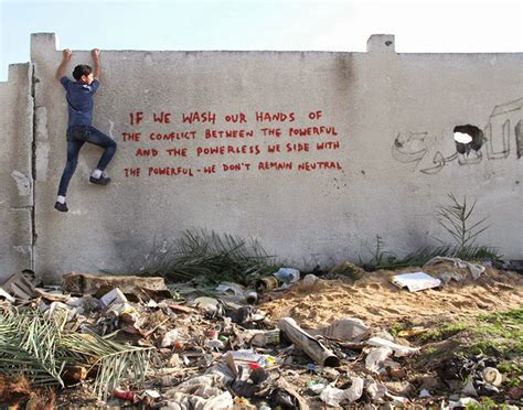 Banksy Sneaks Into Gaza To Create Controversial Street Art | Bored Panda