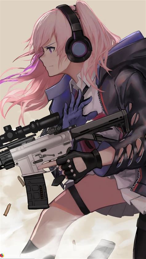 Sniper Anime Girl Background