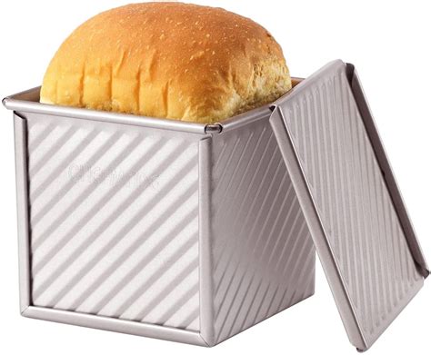 Chefmade Non-Stick Mini Pullman Loaf Pan with Lid - Champagne Gold in ...