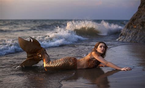 Mermaid Girl On Beach Wallpaper,HD Photography Wallpapers,4k Wallpapers,Images,Backgrounds ...