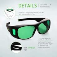 VIVOSUN Indoor Hydroponics LED Grow Room Glasses with Glasses Case